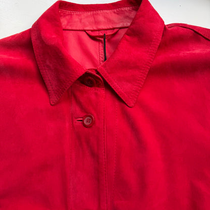 Red Suede Overshirt - size M
