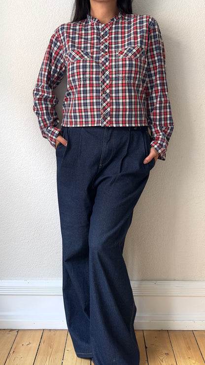 Plaid Shirt - Upcycled Shirt 46 - S-M