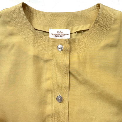 Vintage Sleeveless Yellow Silk Top