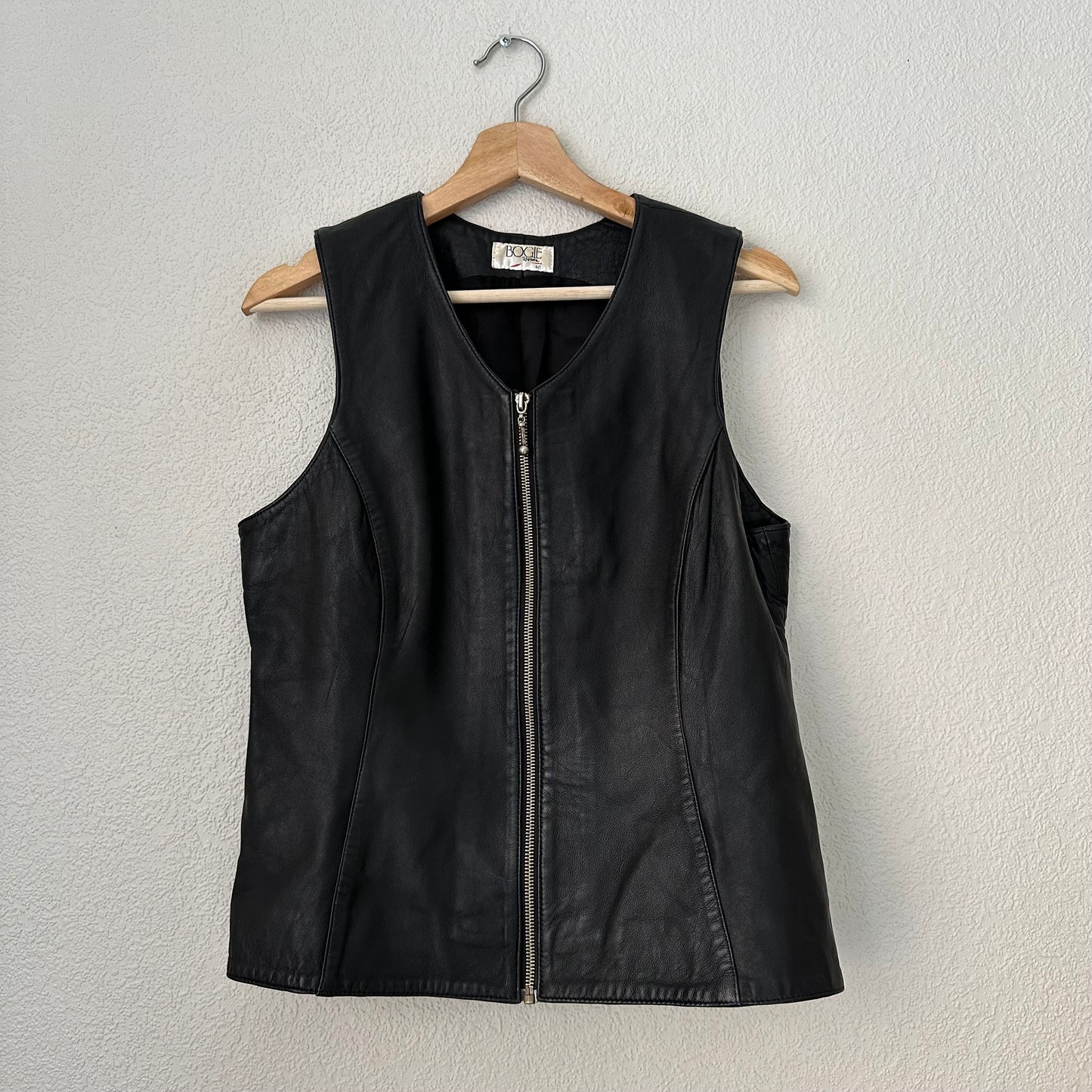 Vintage Zip Front Leather Vest