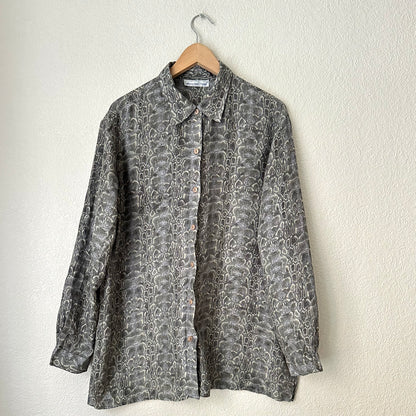 Vintage Oversized Silk Shirt - M-L