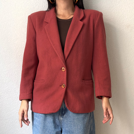 Vintage Wool Cashmere Blazer - size L