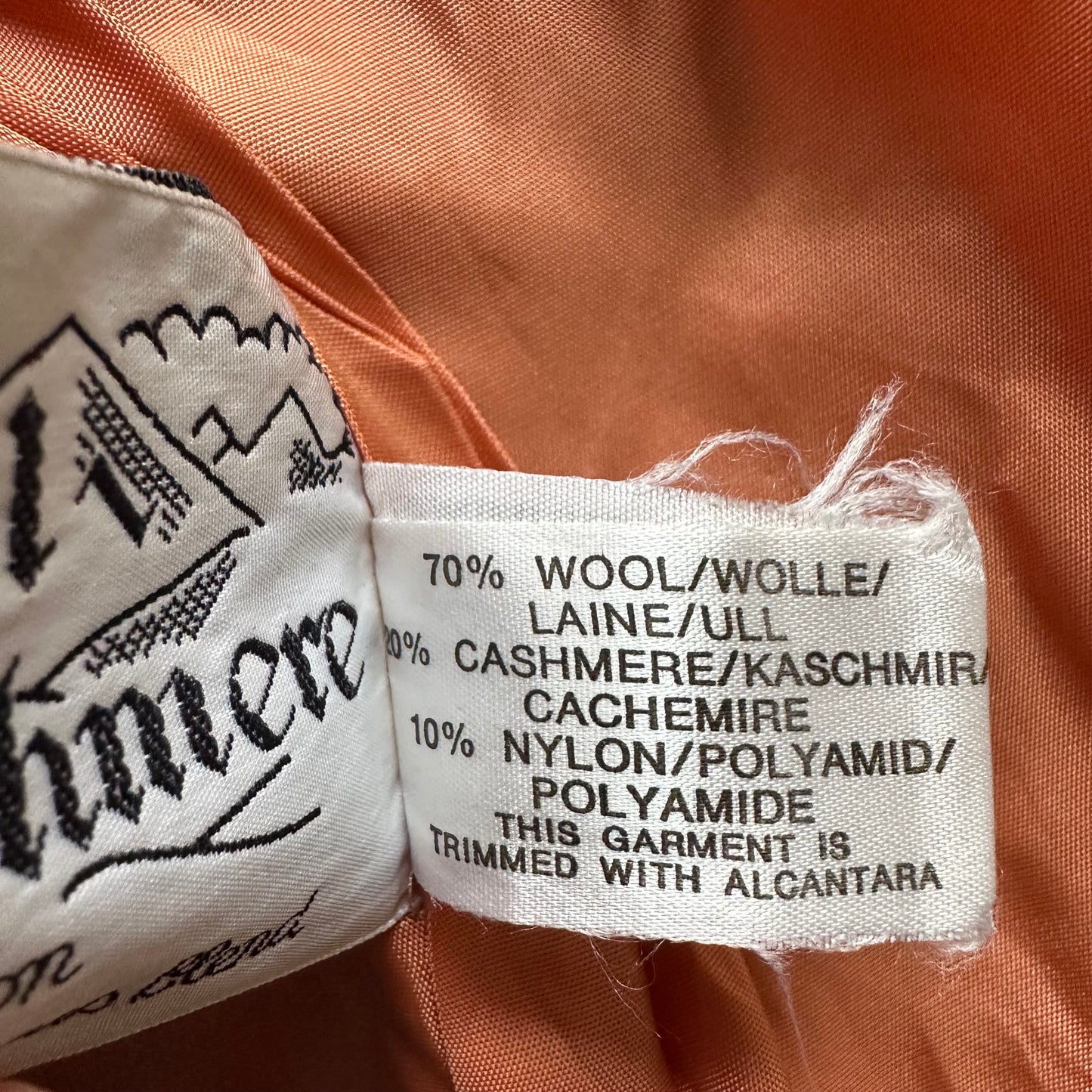 Vintage Beige Wool Coat - size XL