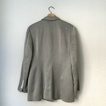 Vintage Gray Silk Blend Blazer