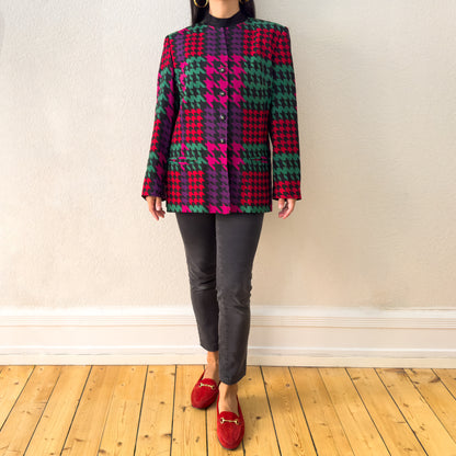 Vintage Big Houndstooth Blazer, size M