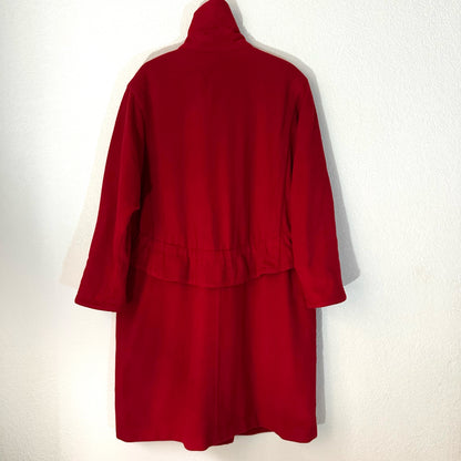 Vintage Red Wool Cashmere Coat - size L-XL
