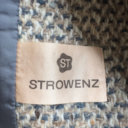 Vintage Pure Wool Tweed Coat - size S