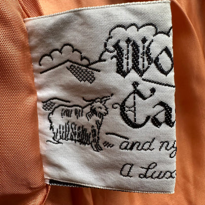 Vintage Beige Wool Coat - size XL