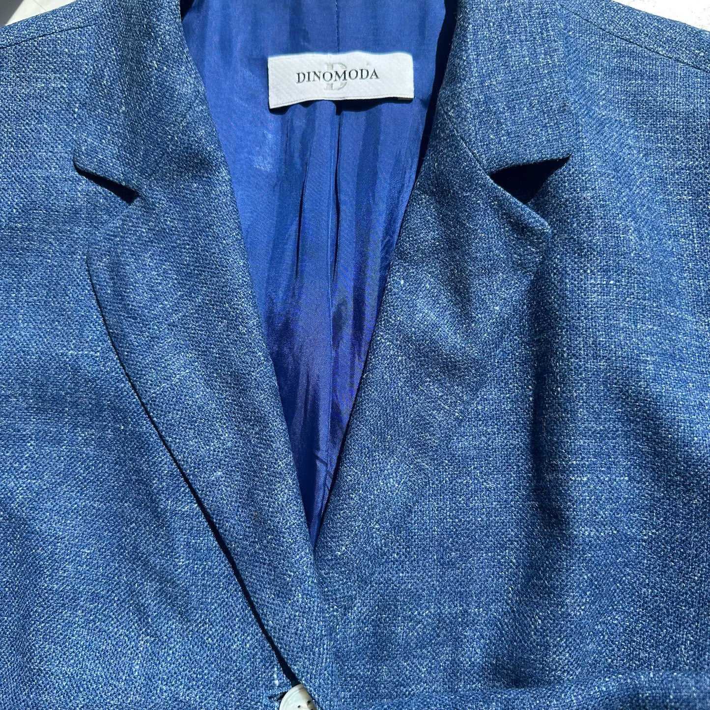 Blue Silk Linen Blazer - size M