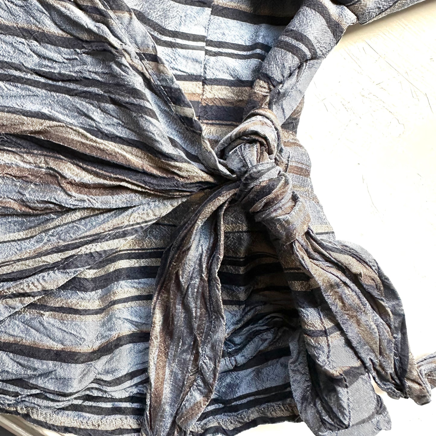 Vintage Silk Wrap Top - size S