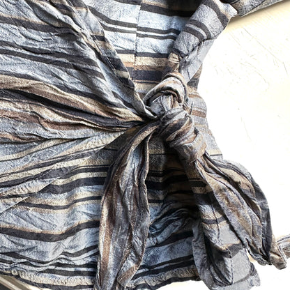Vintage Silk Wrap Top - size S