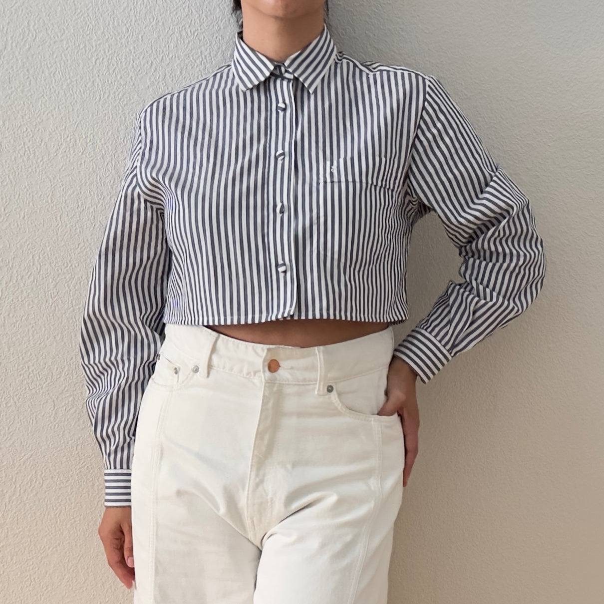 Upcycled Shirt 5 - Cotton, Striped