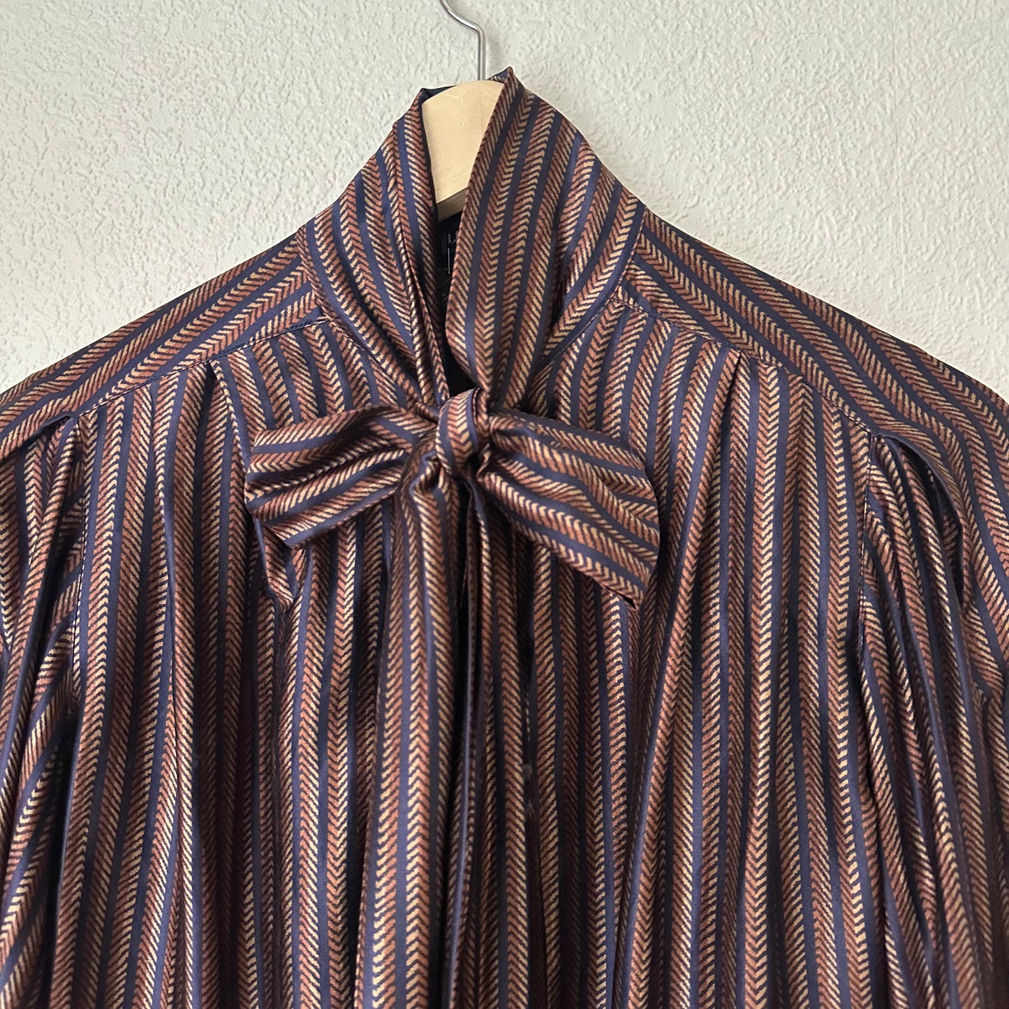 Vintage Tieneck Silk Blouse - size S