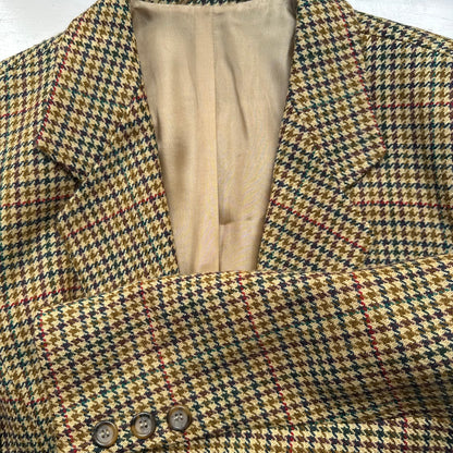 Vintage Houndstooth Plaid Wool Blazer 2 - size 40
