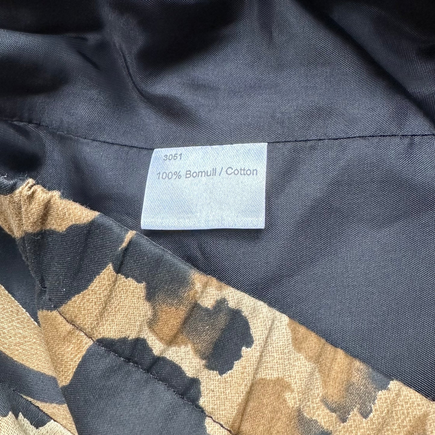 Animal Print Cotton Bomber Jacket, size M
