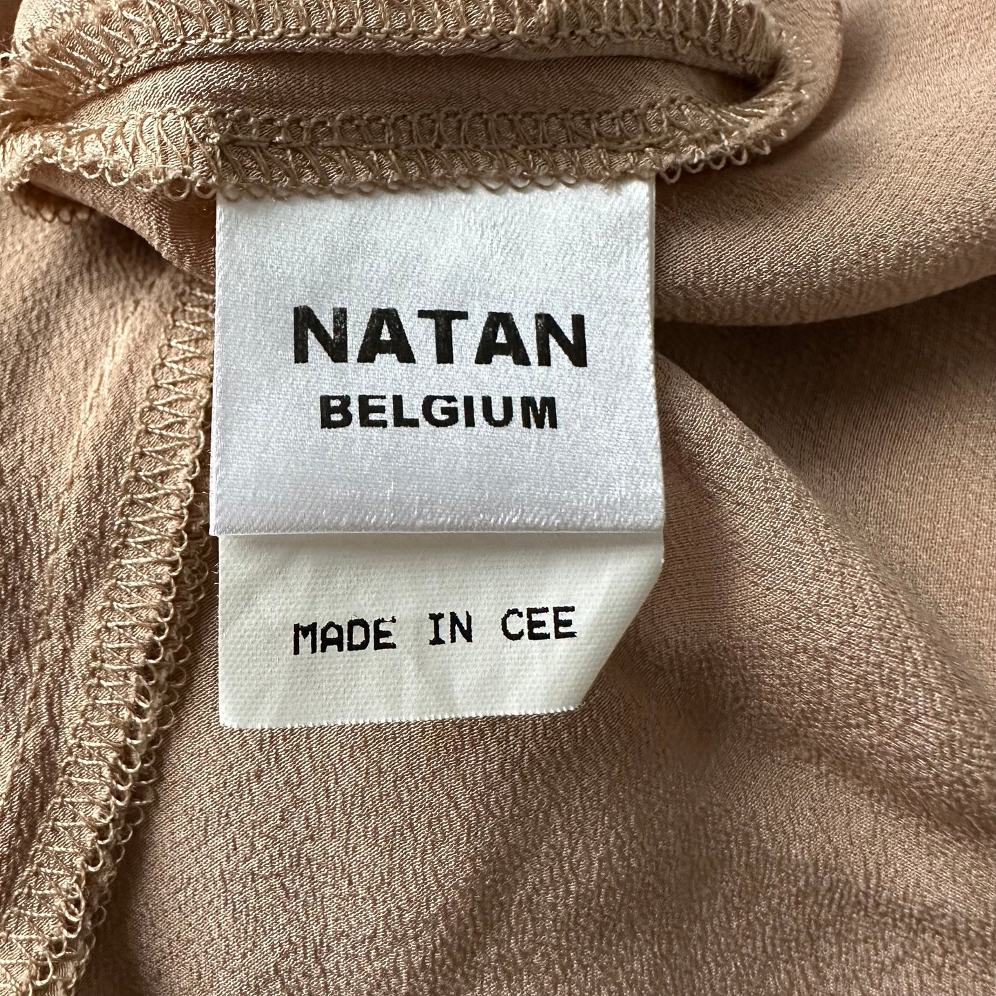 Beige Silk Top - Natan Collection, size 38