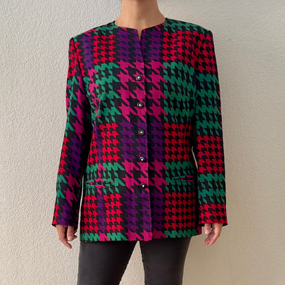 Vintage Big Houndstooth Blazer, size M