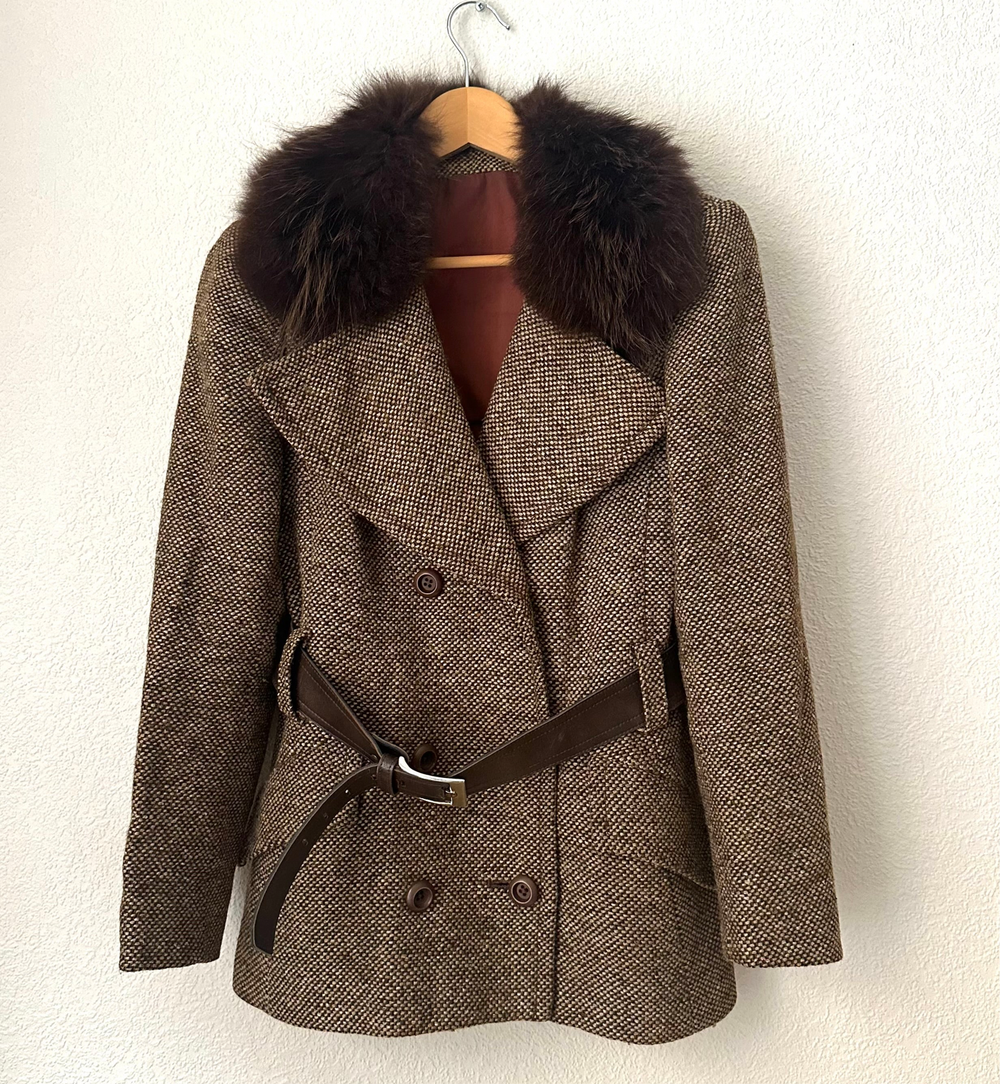 Vintage Mansfield Real Fur Fitted Jacket, size S