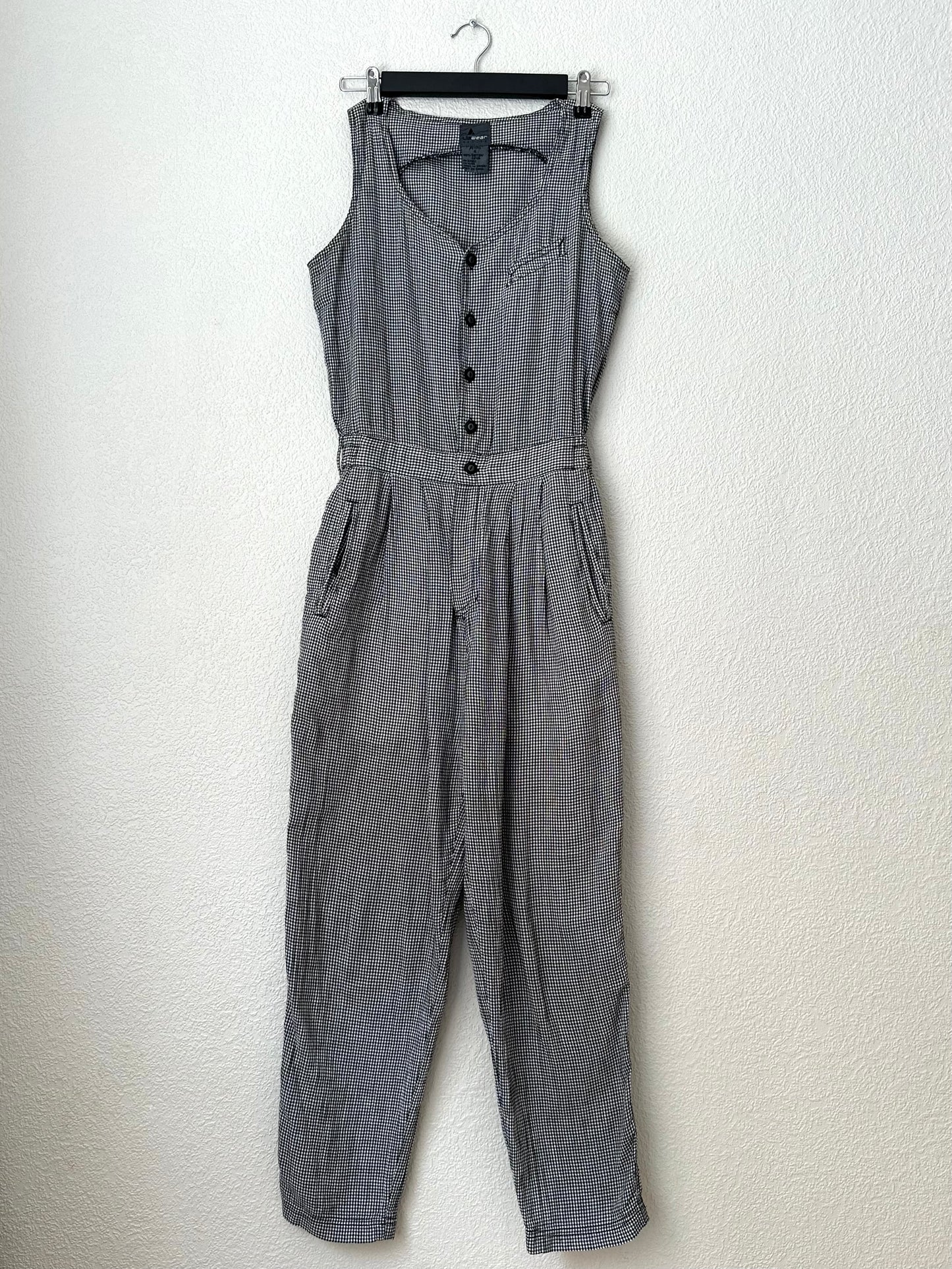 Vintage Mini Gingham Jumpsuit - Size S