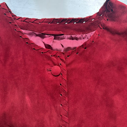 Dark Red Suede Jacket - size L