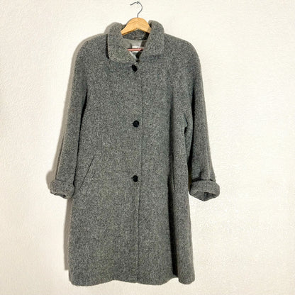 Vintage Alpaca Coat - Gray, size M-L, Oversized