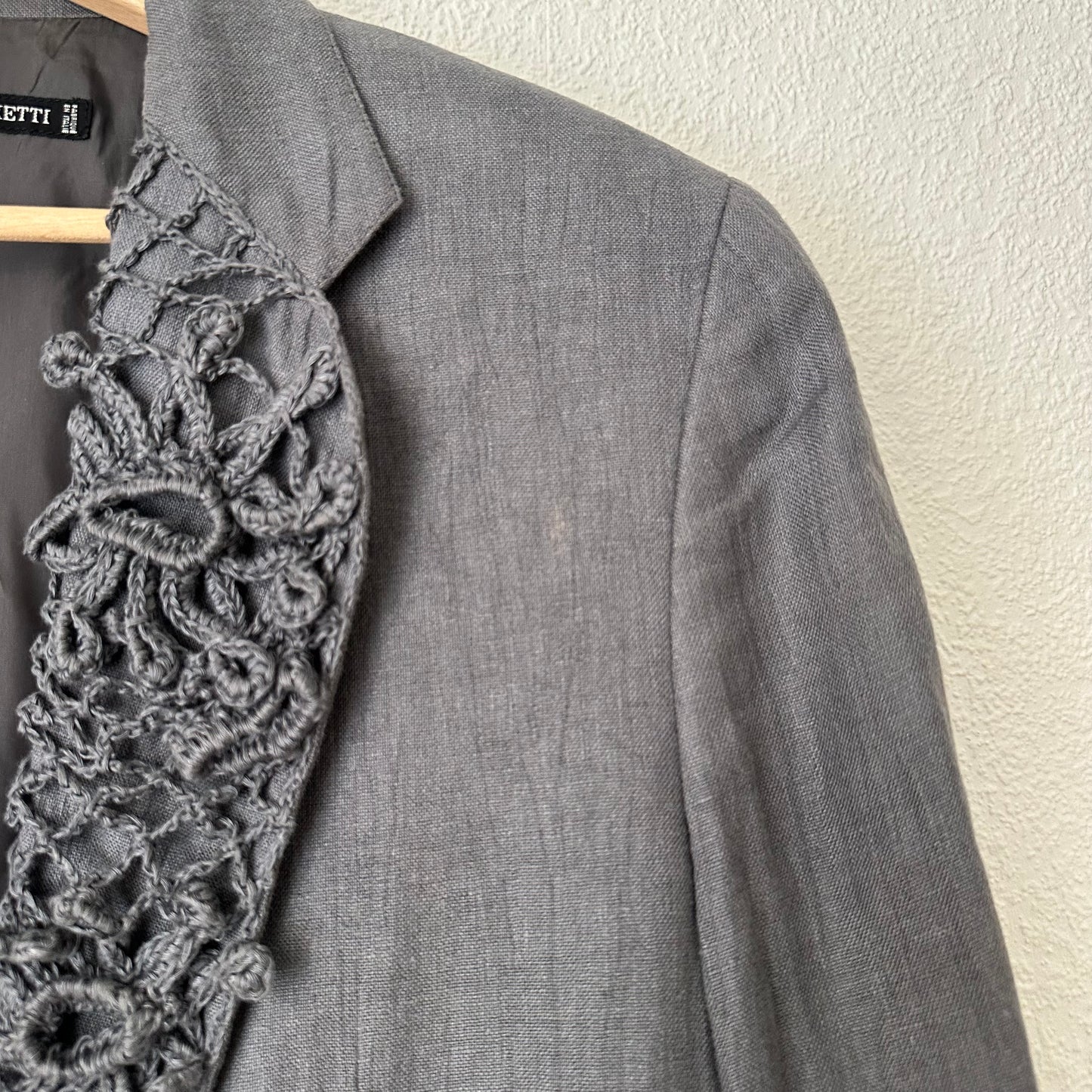 Vintage Designer Linen Blazer - Size M
