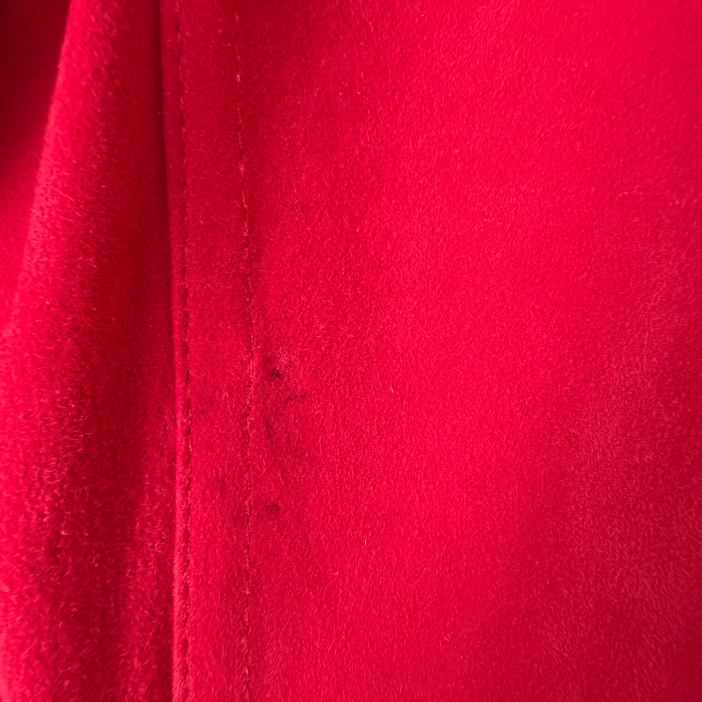 Red Suede Overshirt - size M