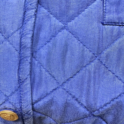 Vintage Cobalt Blue Silk Short Jacket