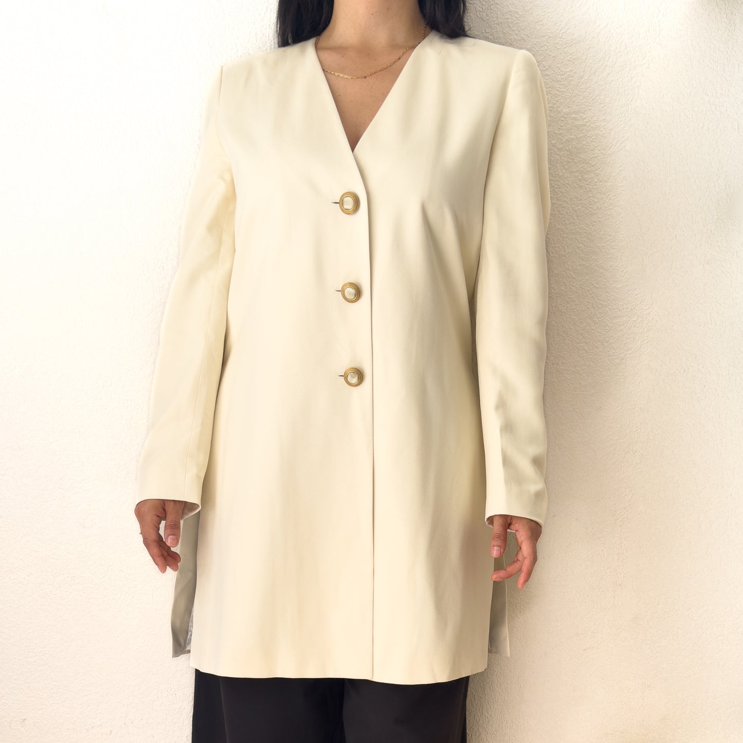 Ivory Silk Jacket - size EU38
