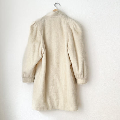 Vintage Off White Llama Coat - size S