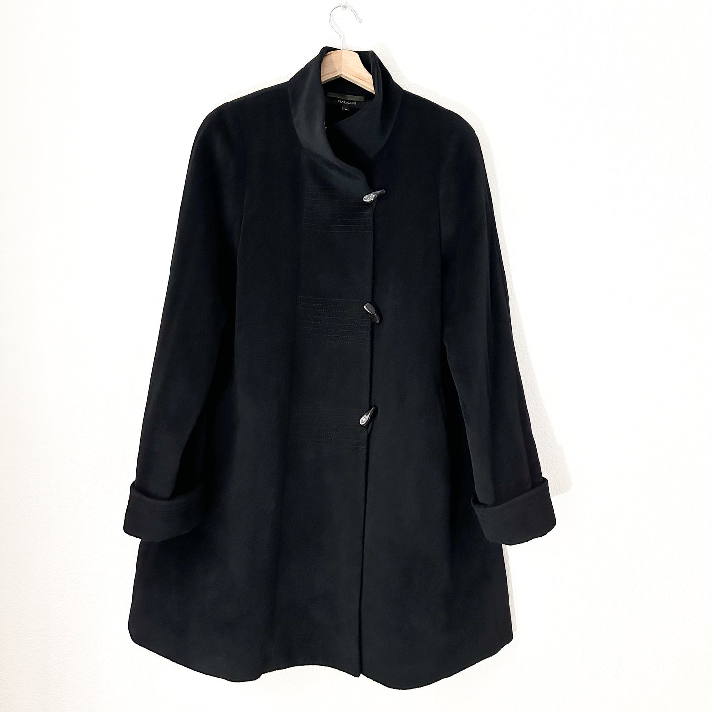 Black Angora Coat - size S-M