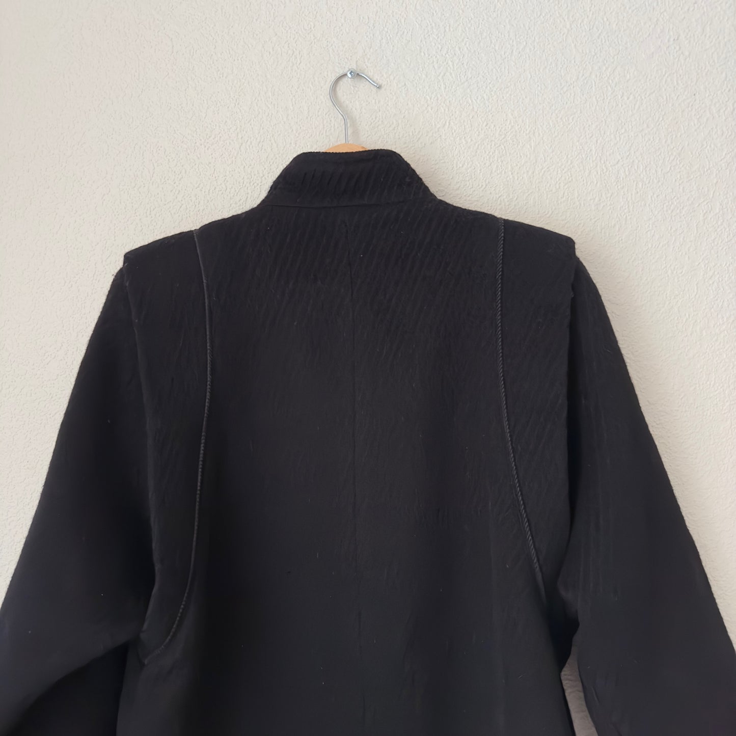 Vintage Black Wool Coat - size S