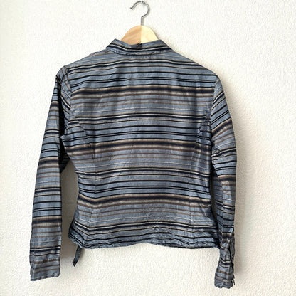 Vintage Silk Wrap Top - size S