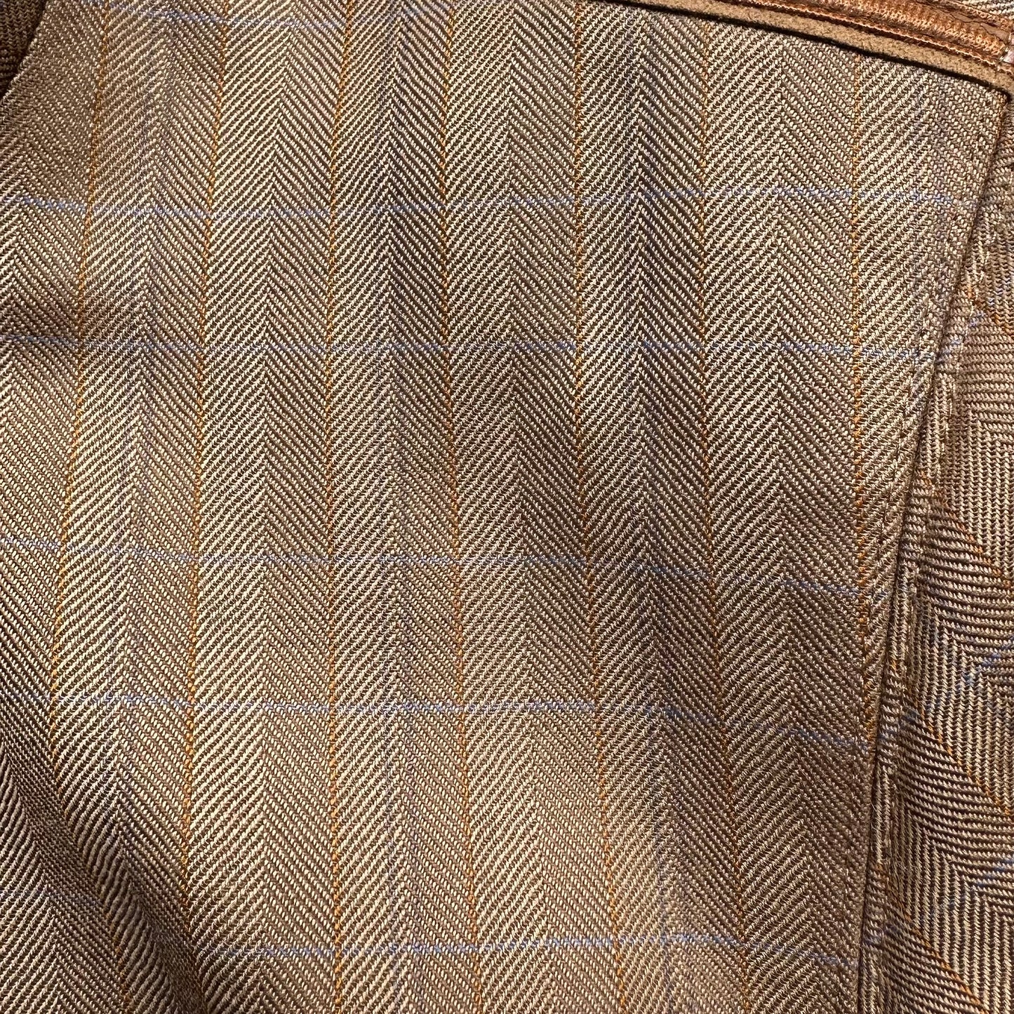 Vintage Brown Plaid Jacket - pure wool - size 38