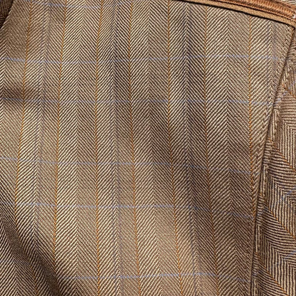 Vintage Brown Plaid Jacket - pure wool - size 38