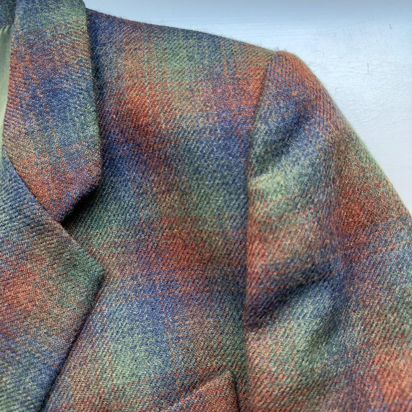 Multicolor Plaid Wool Blazer - EU46