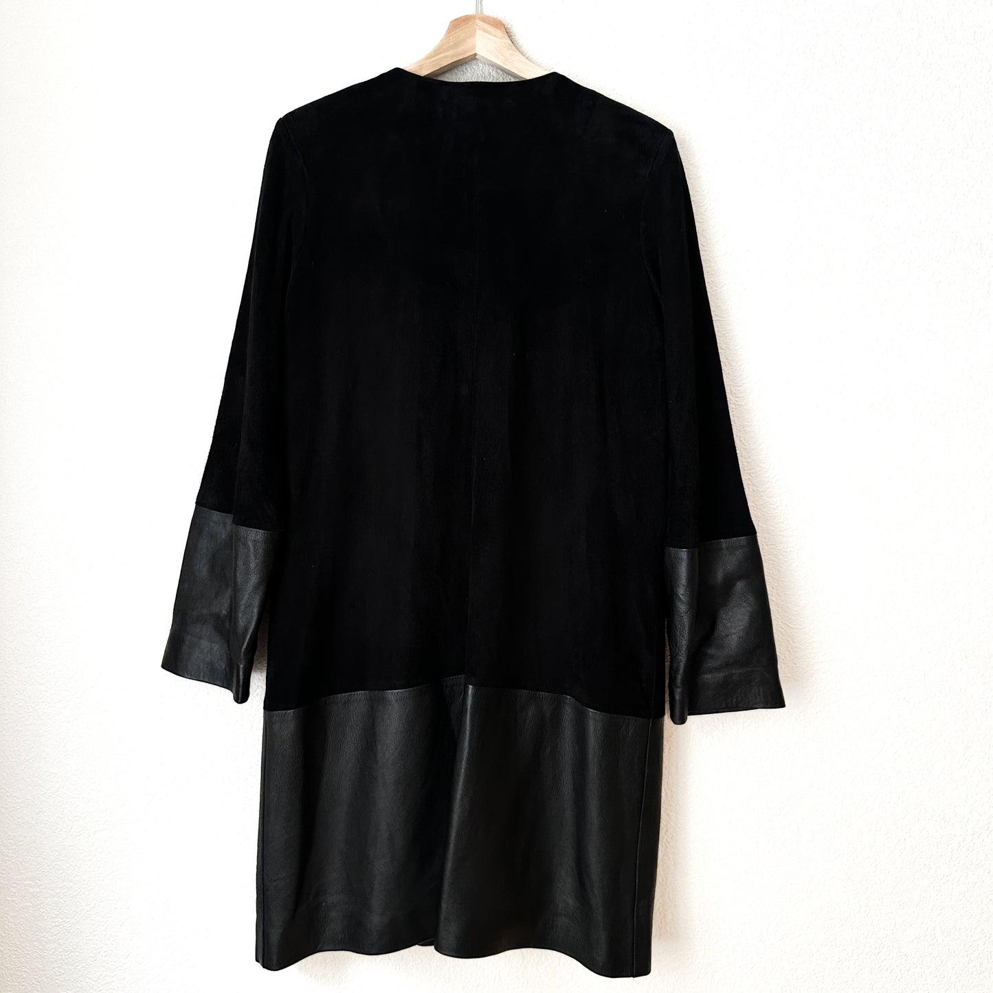 Black Leather & Suede Jacket - size M