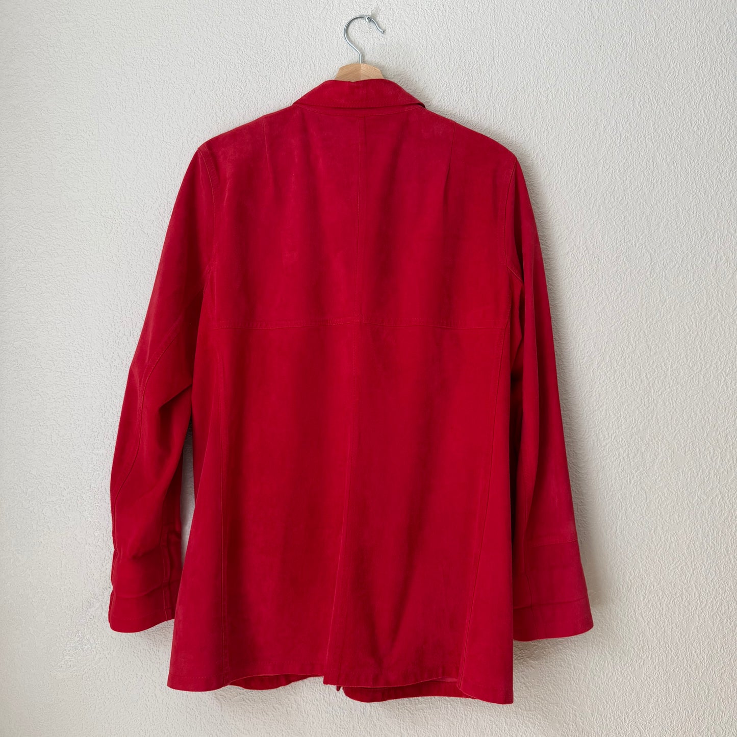 Red Suede Overshirt - size M