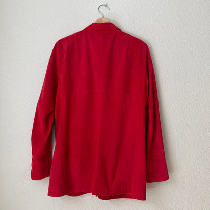Red Suede Overshirt - size M