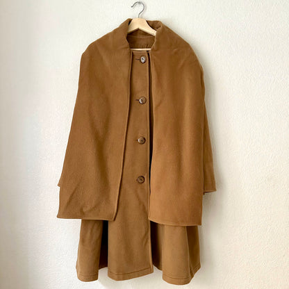 Vintage Pure Wool Scarf Coat, size M-L
