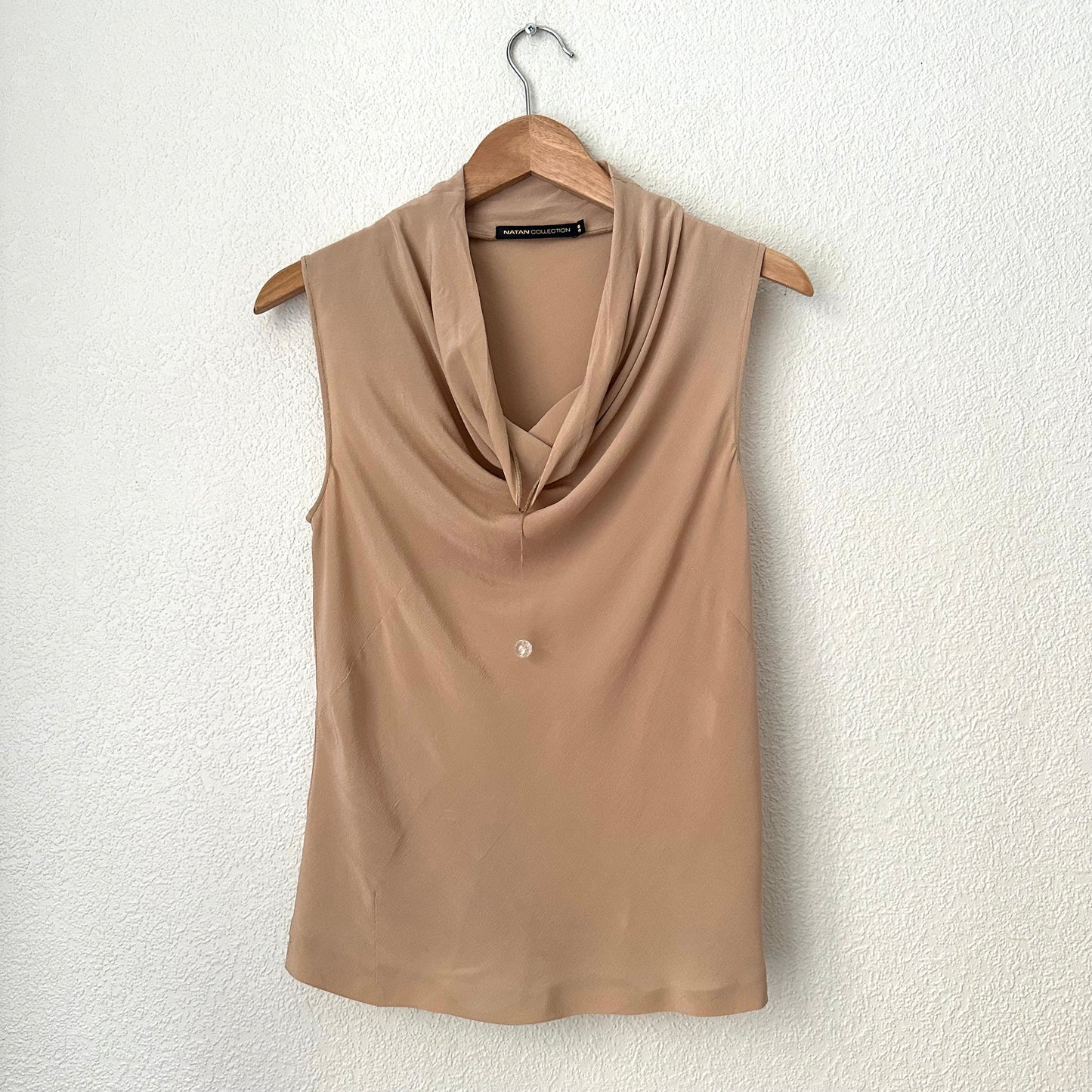 Beige Silk Top - Natan Collection, size 38