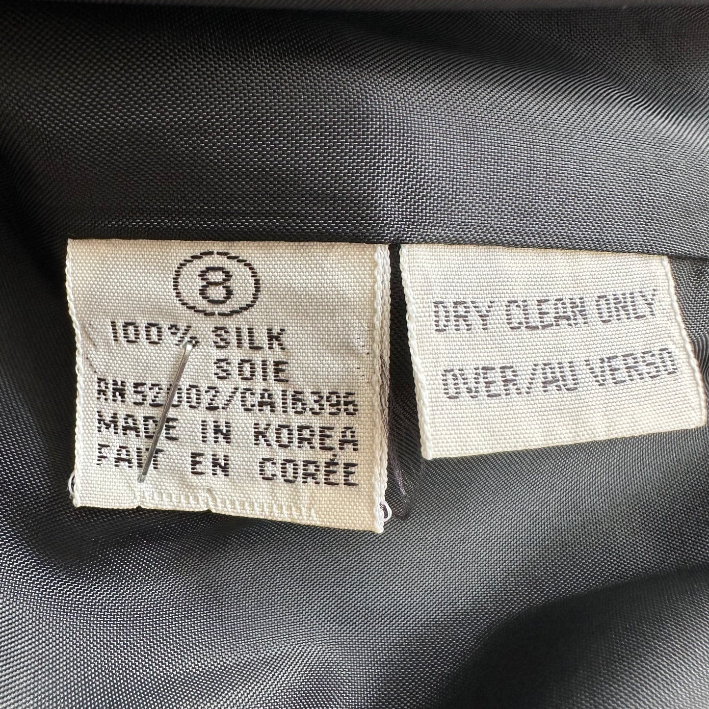 Vintage Black Silk Jacket - size M