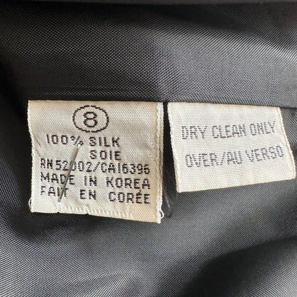 Vintage Black Silk Jacket - size M