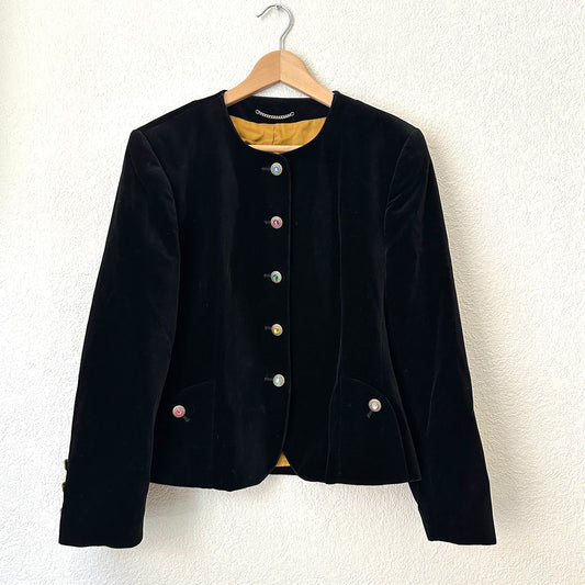 Vintage Black Velvet Jacket