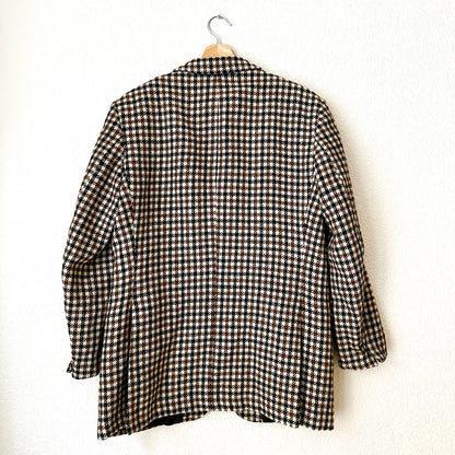 Men's Plaid Wool Blazer - size M-L