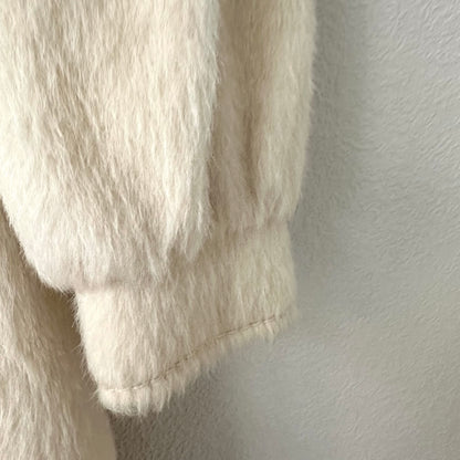 Vintage Off White Llama Coat - size S
