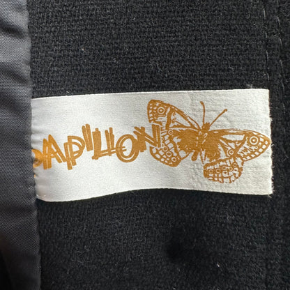 Vintage Black Coat - M - Astrakhan Collar