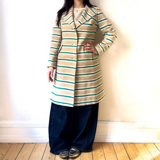 Vintage Striped Coat - size S