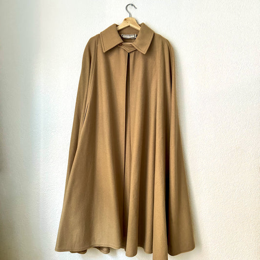 Vintage Beige Cape Coat