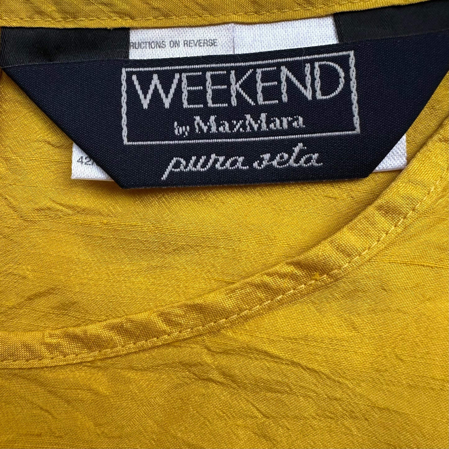 Vintage Weekend Max Mara Raw Silk Top - size S